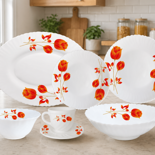 32 Pcs Opal Dinner Set (Lily Design-01)