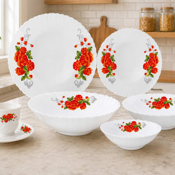 27 Pcs Opal Dinner Set (Lily)